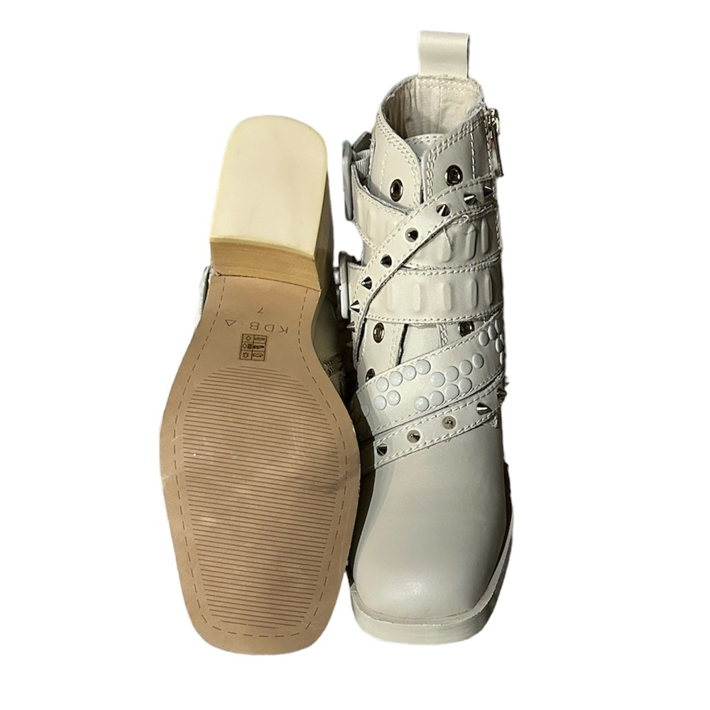 Like New Kelsi Dagger Beige High Heel Ankle Boots | Size 7 - Picture 3 of 8